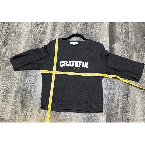 Spiritual Gangster Grateful Women's Large Charcoal Gray Sweatshirt Athleisure - Picture 9 of 9